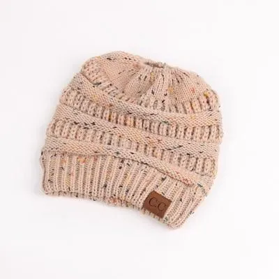 Soft Knit Ponytail Beanie