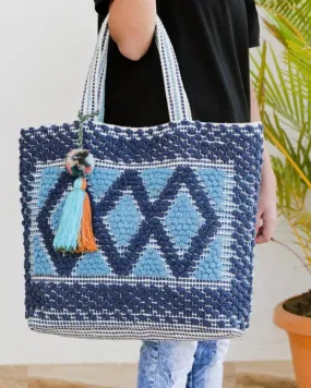 St Barts Tote (blue multi)