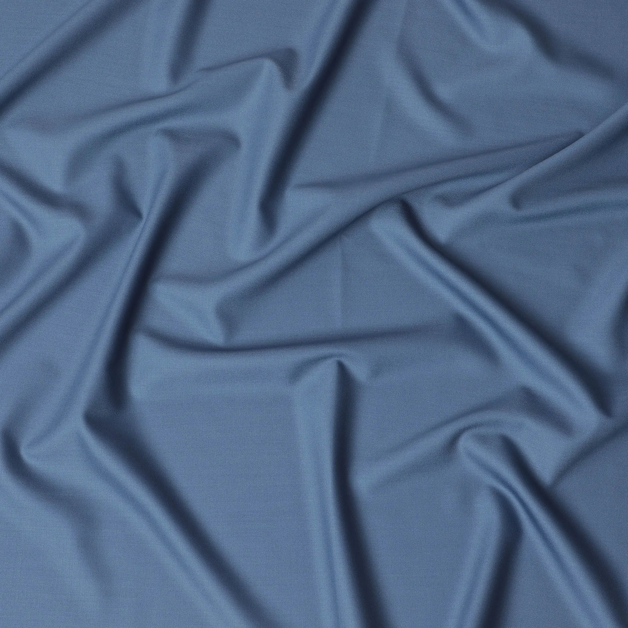 Stone blue Plain Premium Pure Super 150's English All wool suiting fabric-D17291