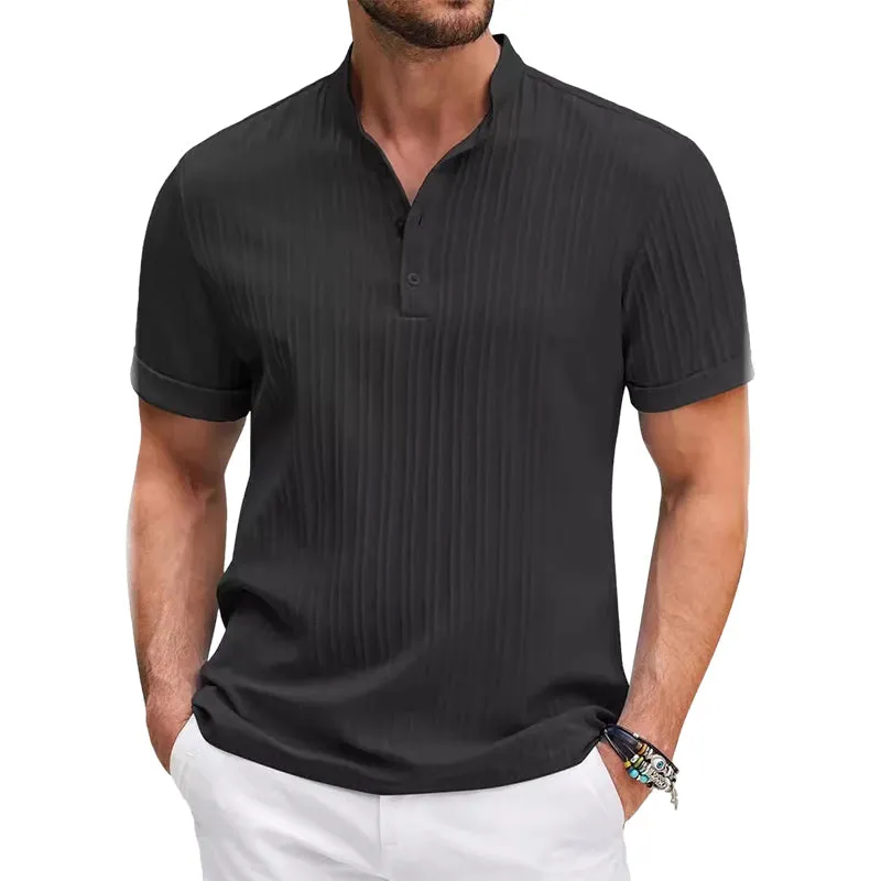 Striped Textured Polo Shirt