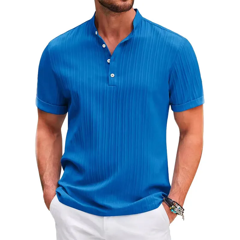 Striped Textured Polo Shirt