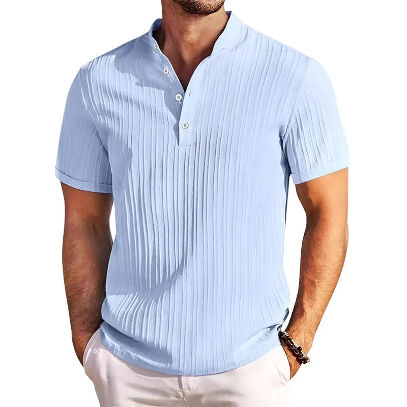 Striped Textured Polo Shirt