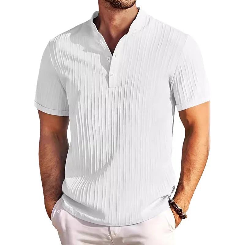 Striped Textured Polo Shirt