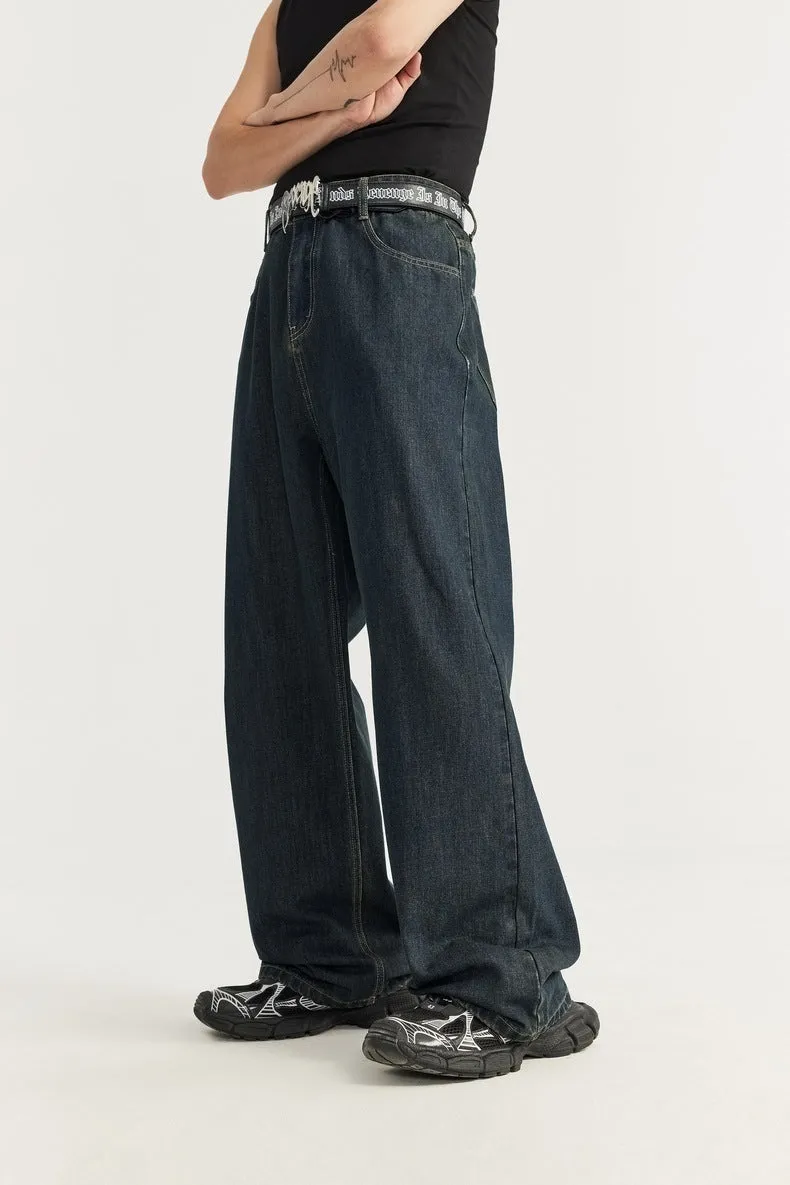 Summer Primary Color Loose Street Wide Leg Jeans