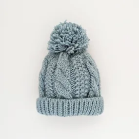 Surf Blue Cable Beanie Hat for Baby & Kids