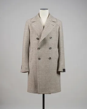 Tagliatore Prince Of Wales Overcoat / Light Brown