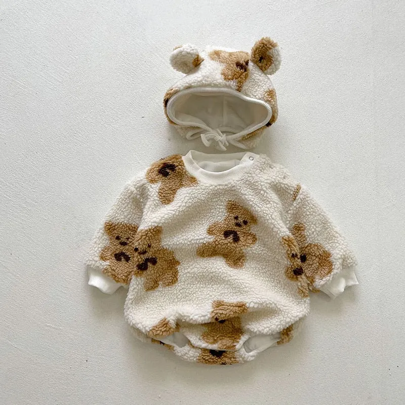 Teddy Bear Essentials - Warm and Furry Jumpsuit for Little Ones