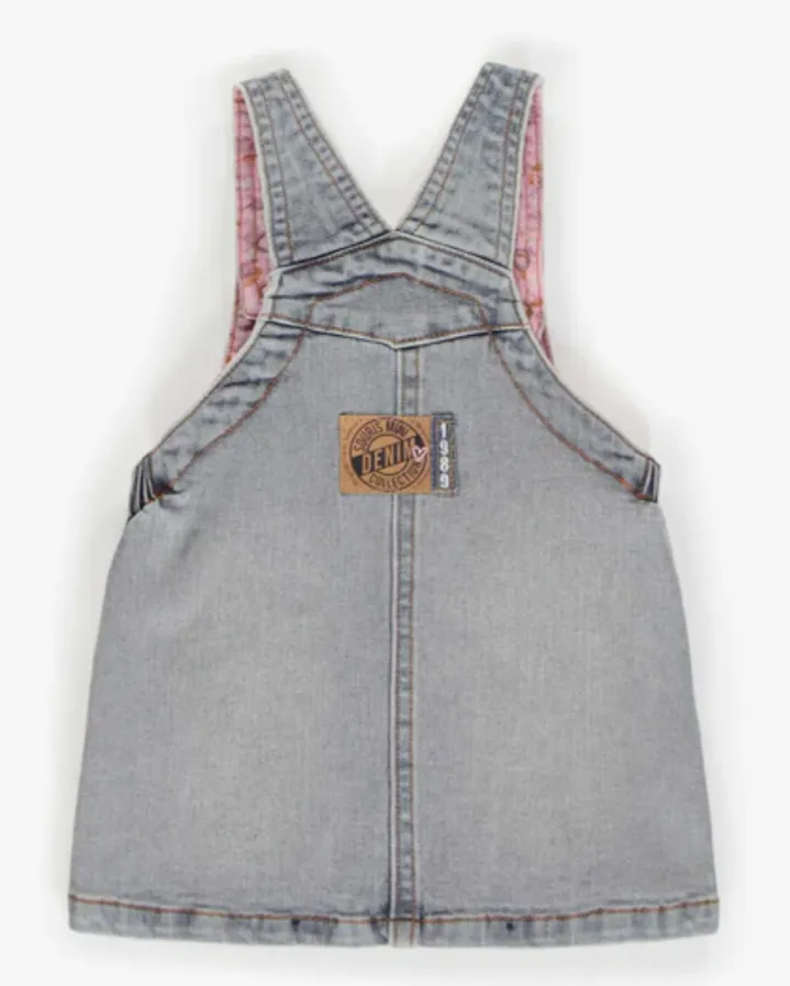 The Ali Stretch Denim Jumper Dress - BABY