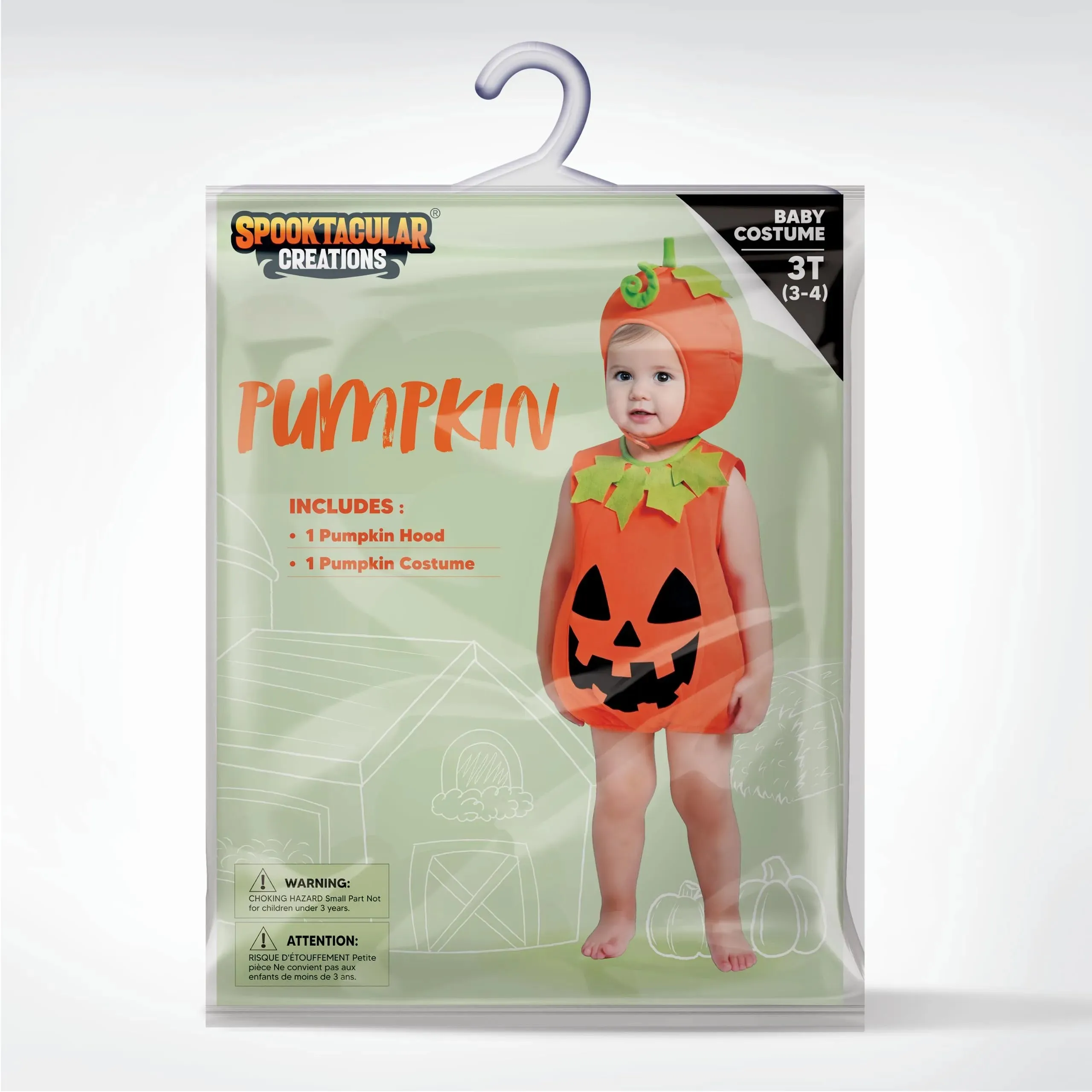 Toddler Pumpkin Costume, Cute Pumpkin Outfit With Hood