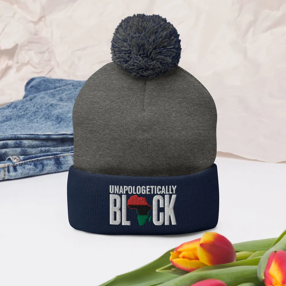 Unapologetically Black RBG Pom Pom Knit Cap