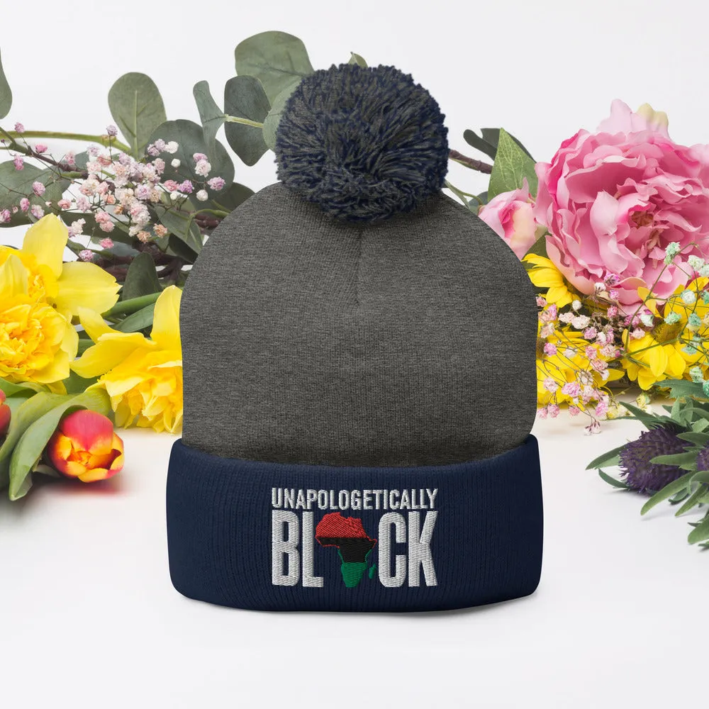 Unapologetically Black RBG Pom Pom Knit Cap