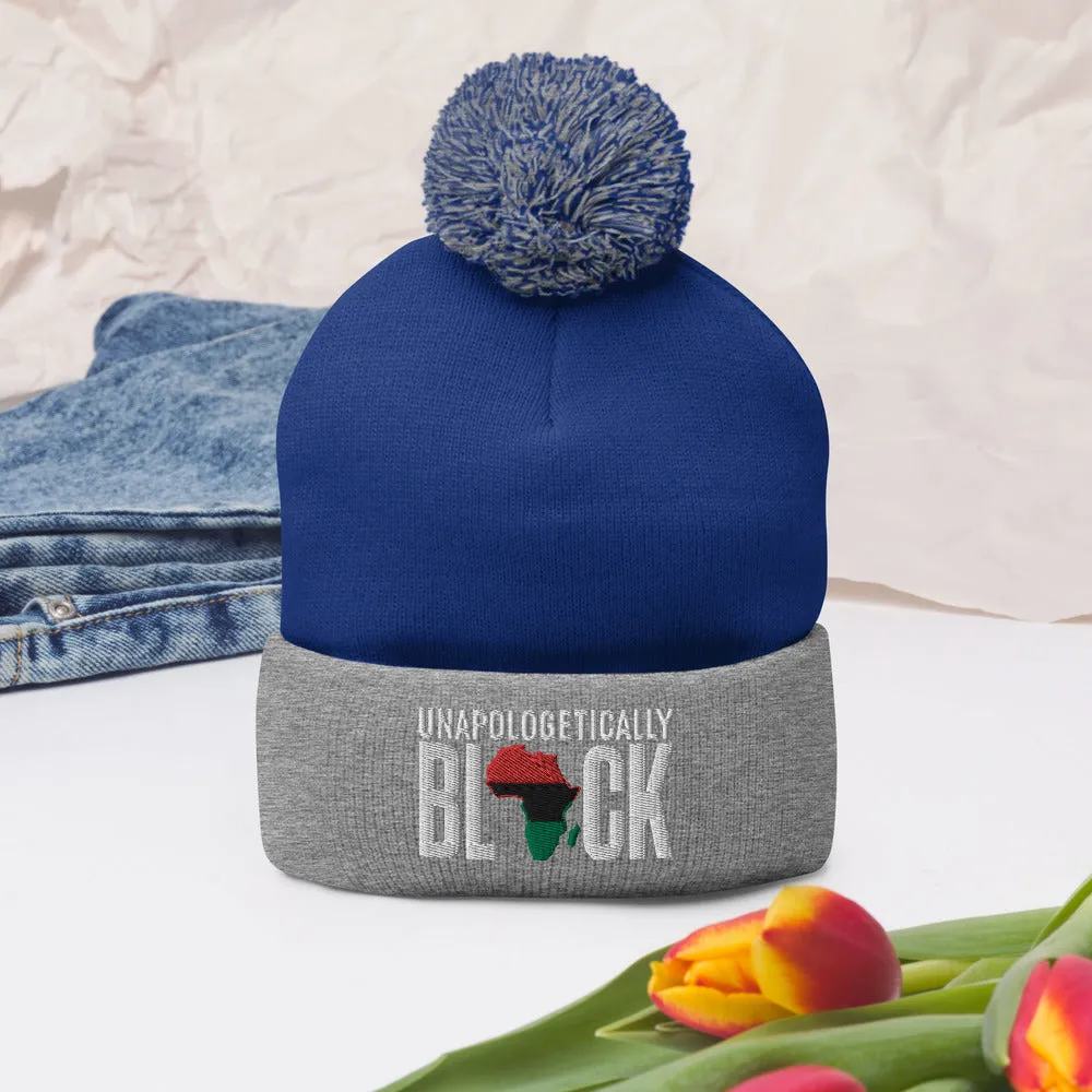 Unapologetically Black RBG Pom Pom Knit Cap