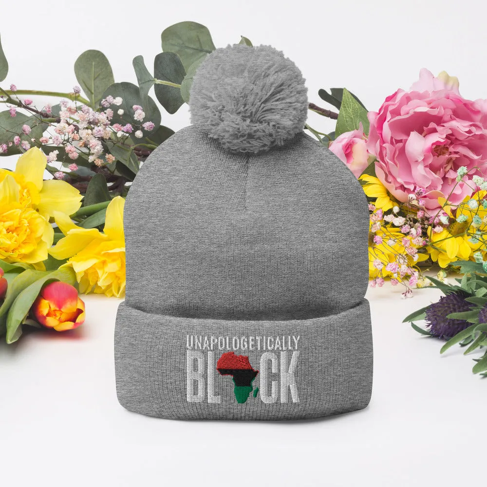 Unapologetically Black RBG Pom Pom Knit Cap