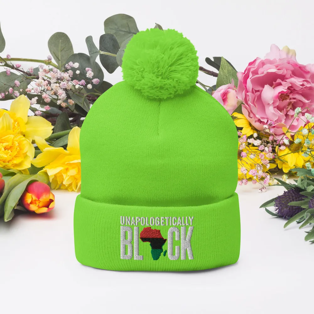 Unapologetically Black RBG Pom Pom Knit Cap