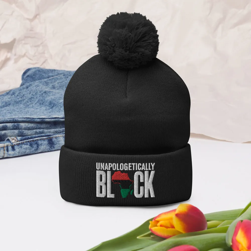 Unapologetically Black RBG Pom Pom Knit Cap