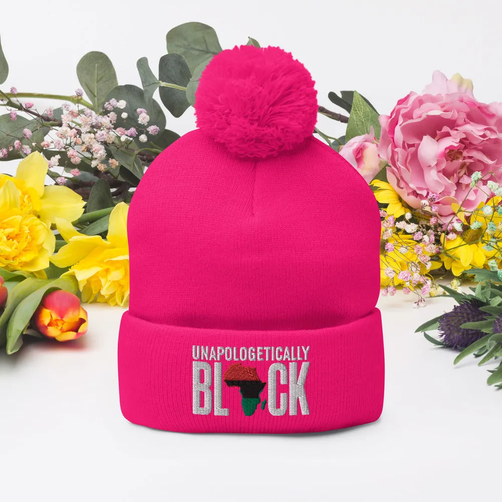 Unapologetically Black RBG Pom Pom Knit Cap