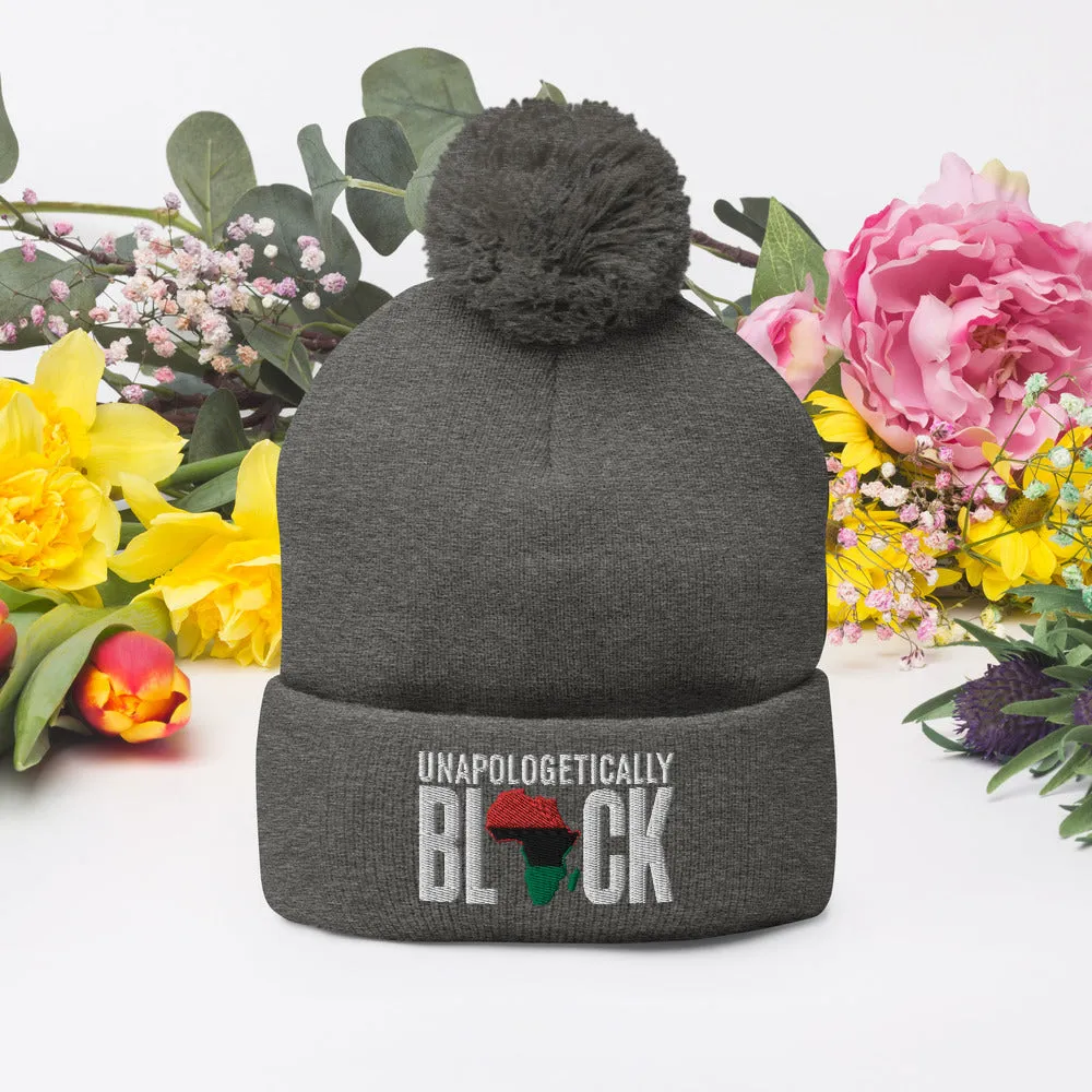 Unapologetically Black RBG Pom Pom Knit Cap