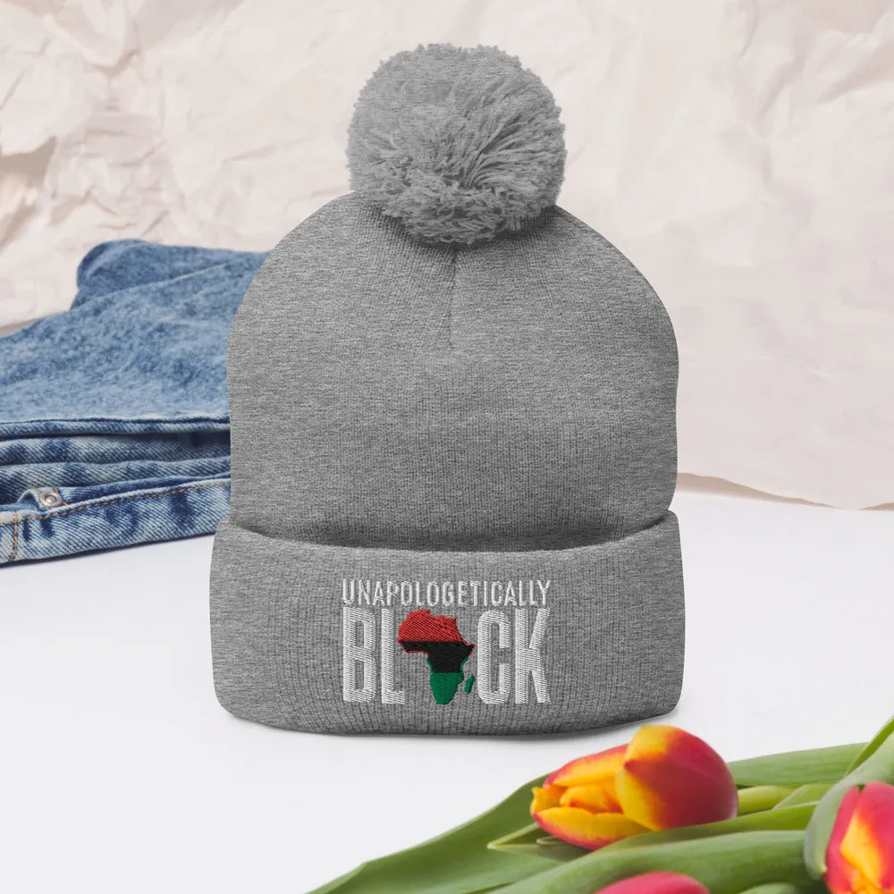 Unapologetically Black RBG Pom Pom Knit Cap