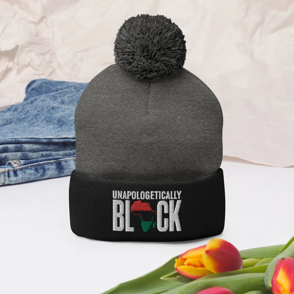 Unapologetically Black RBG Pom Pom Knit Cap