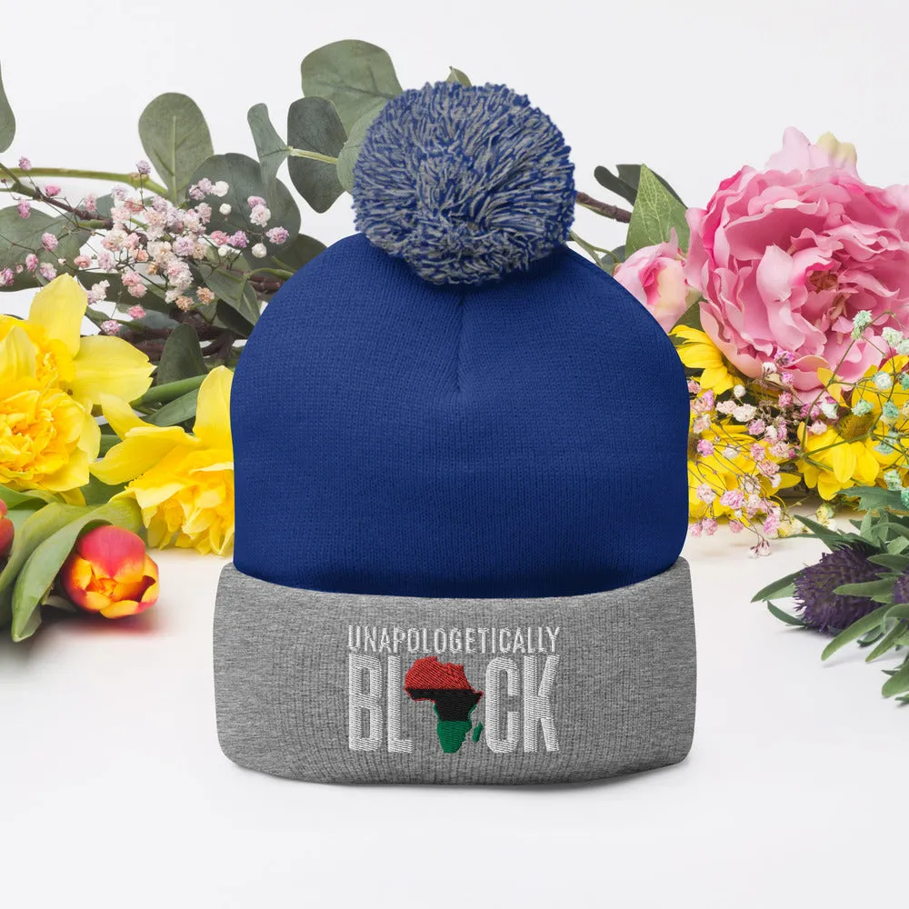 Unapologetically Black RBG Pom Pom Knit Cap