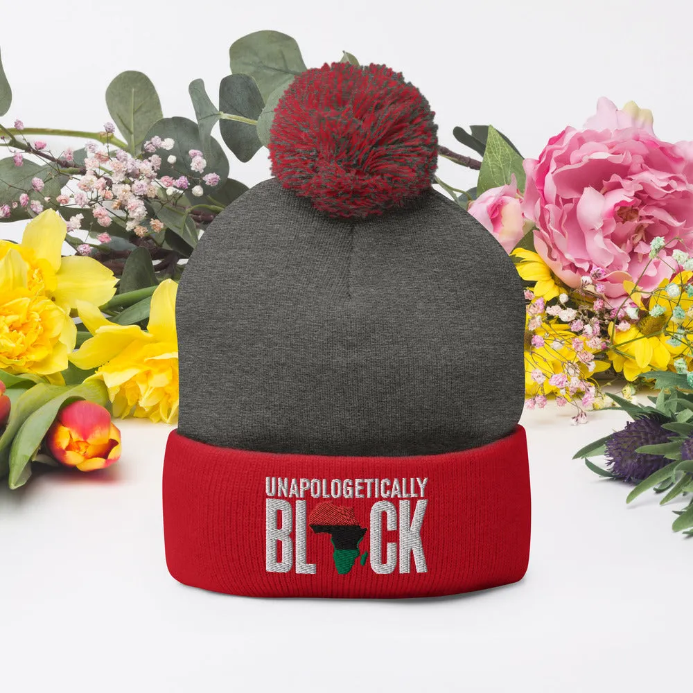 Unapologetically Black RBG Pom Pom Knit Cap