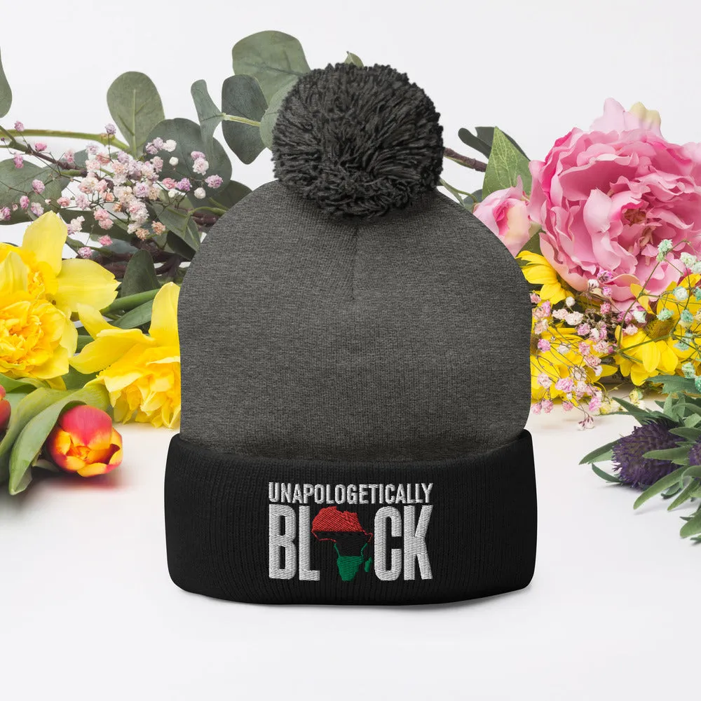 Unapologetically Black RBG Pom Pom Knit Cap