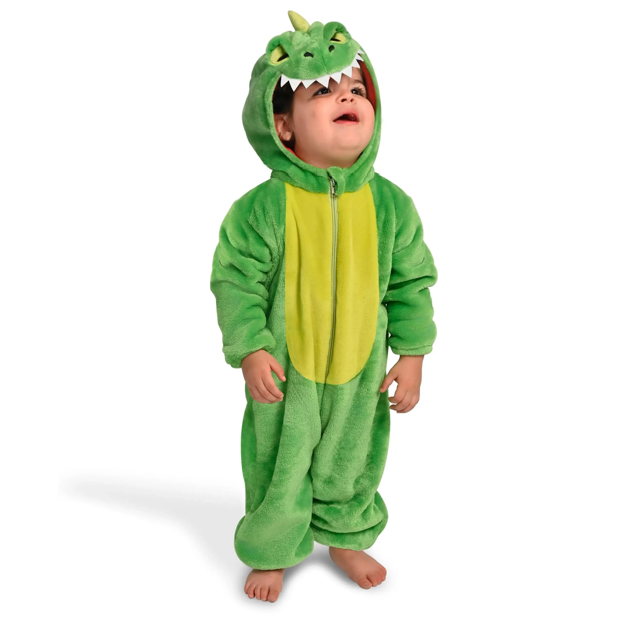 Unisex Baby Dinosaur Outfit Green Animal One-piece Pajama