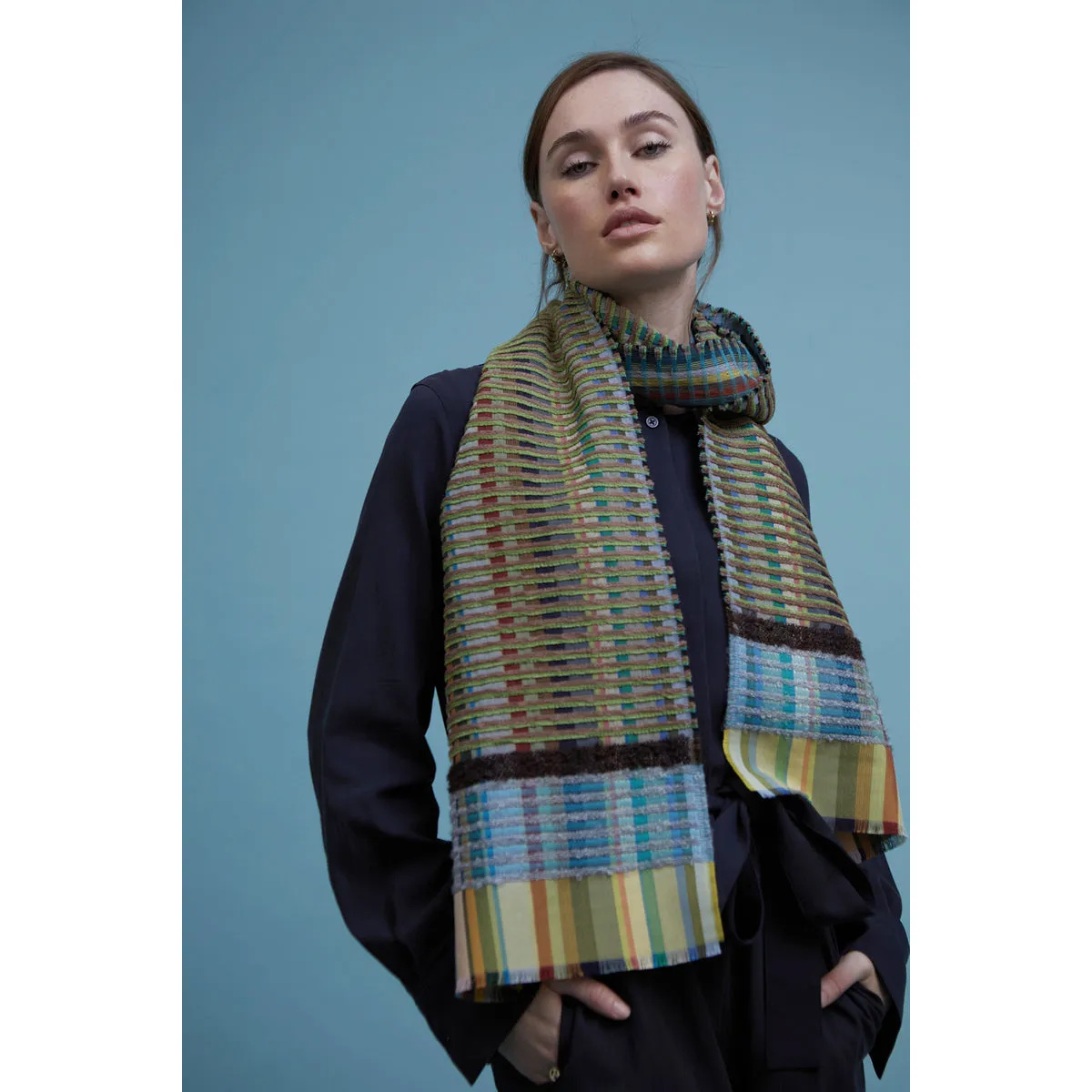 Wallace Sewell AllHallows Silk Block Scarf - TOFFEE