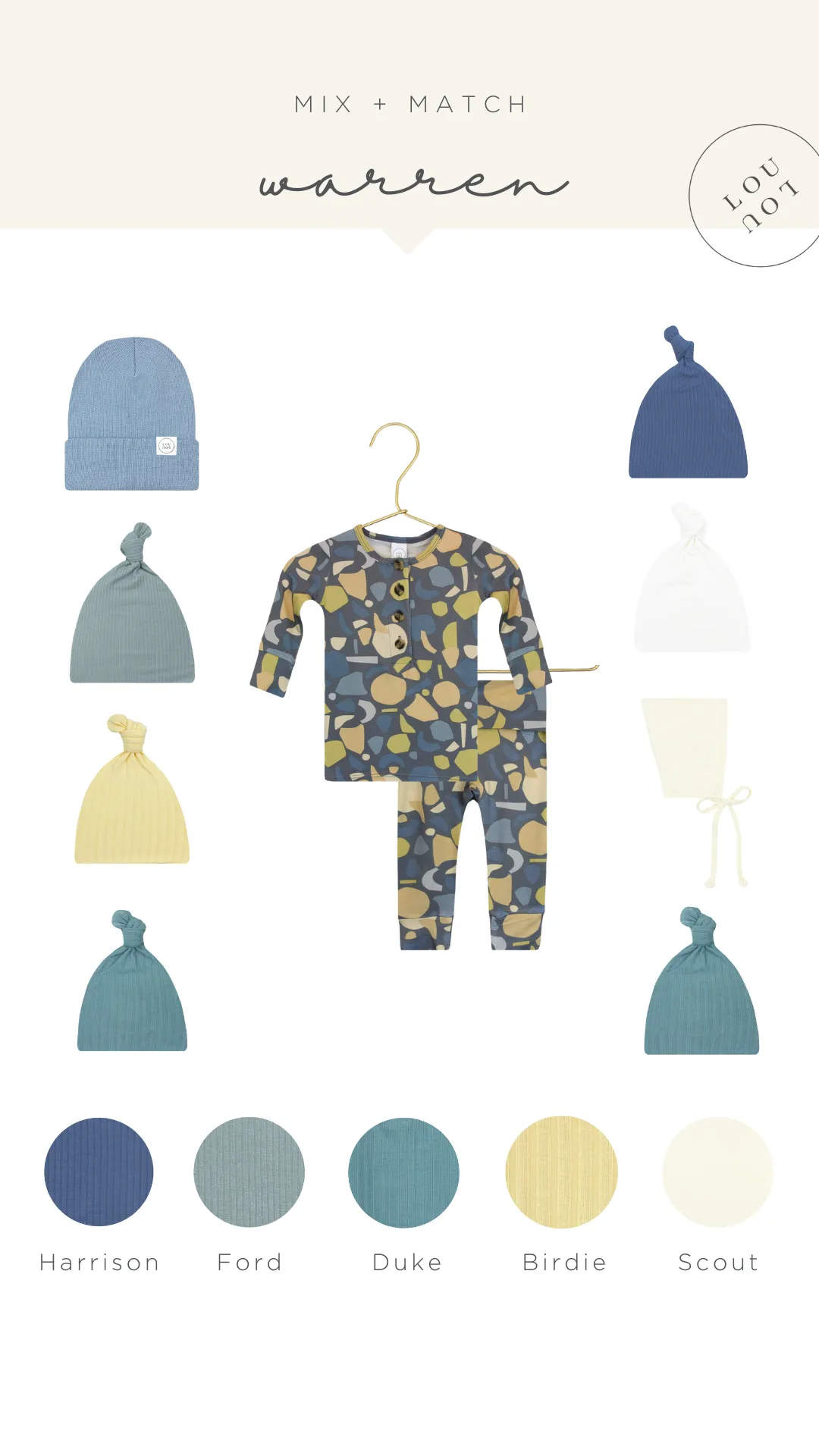 Warren Newborn Hat Bundle (Top   Bottom)