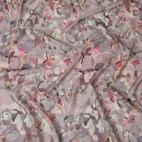 Whimsical Watercolor Floral Viscose Crepe Fabric, 110cm Wide â€“ Soft Pastel Elegance-D18403