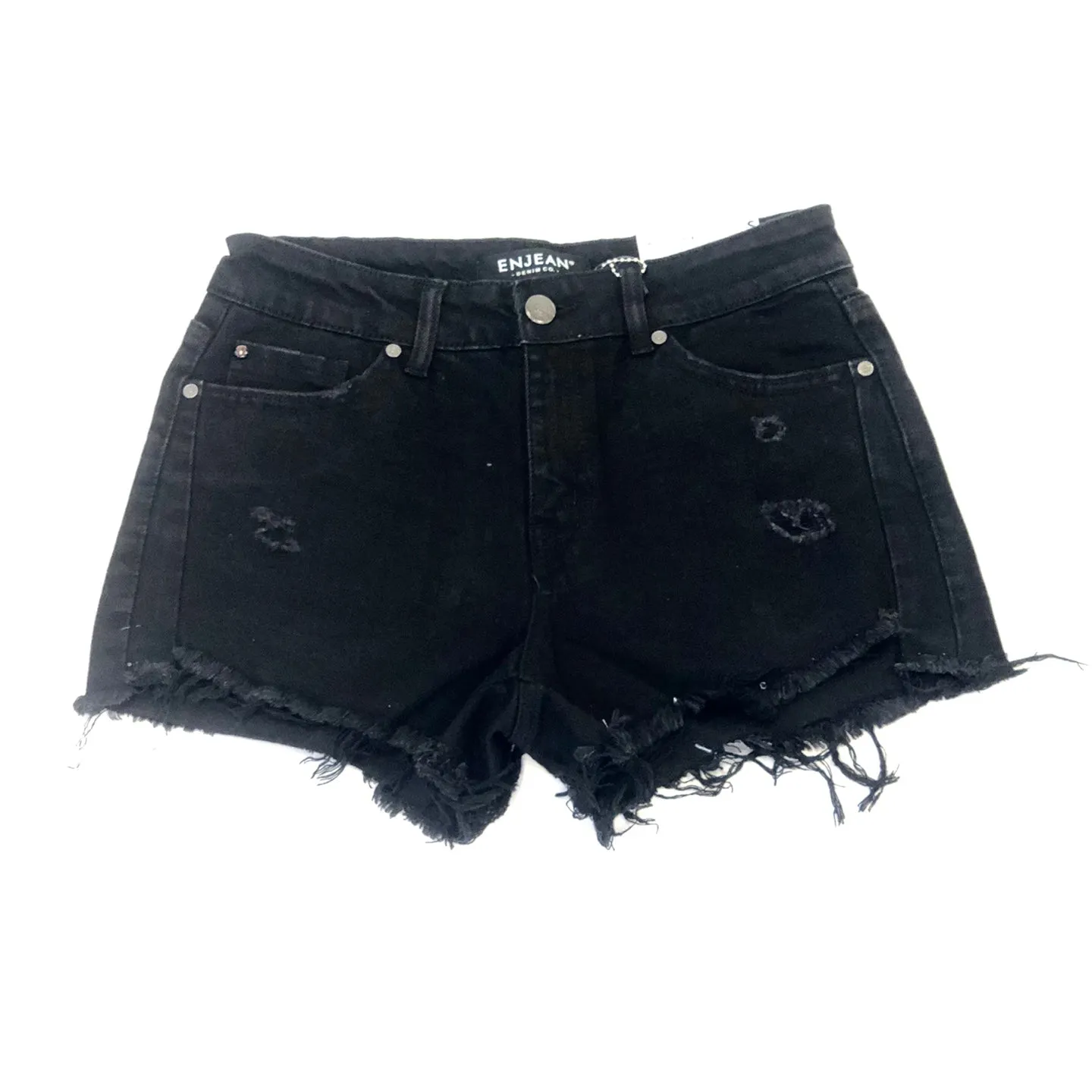 Woman's Highrise Destructed Denim Short