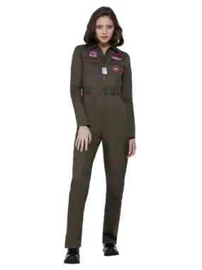 Womens Costume - Top Gun Ladies Khaki Costume