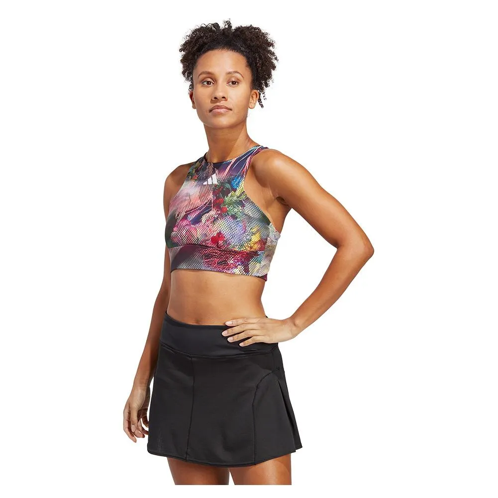 Women`s Melbourne Y-Back Cropped Tennis Tank Multicolor and Black