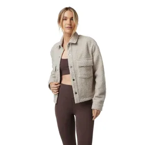 Women's Sycamore Cropped Shirt Jacket - Dark Salt