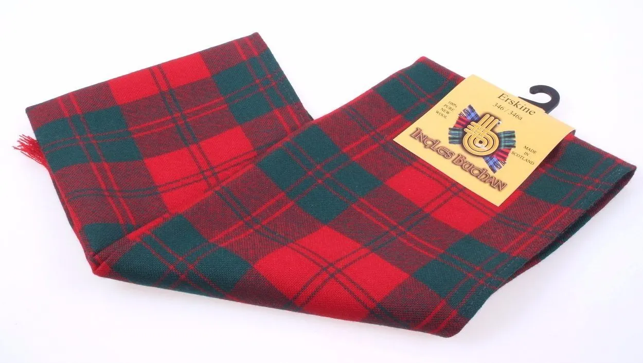 Wool Scarf in Erskine Red Modern Tartan