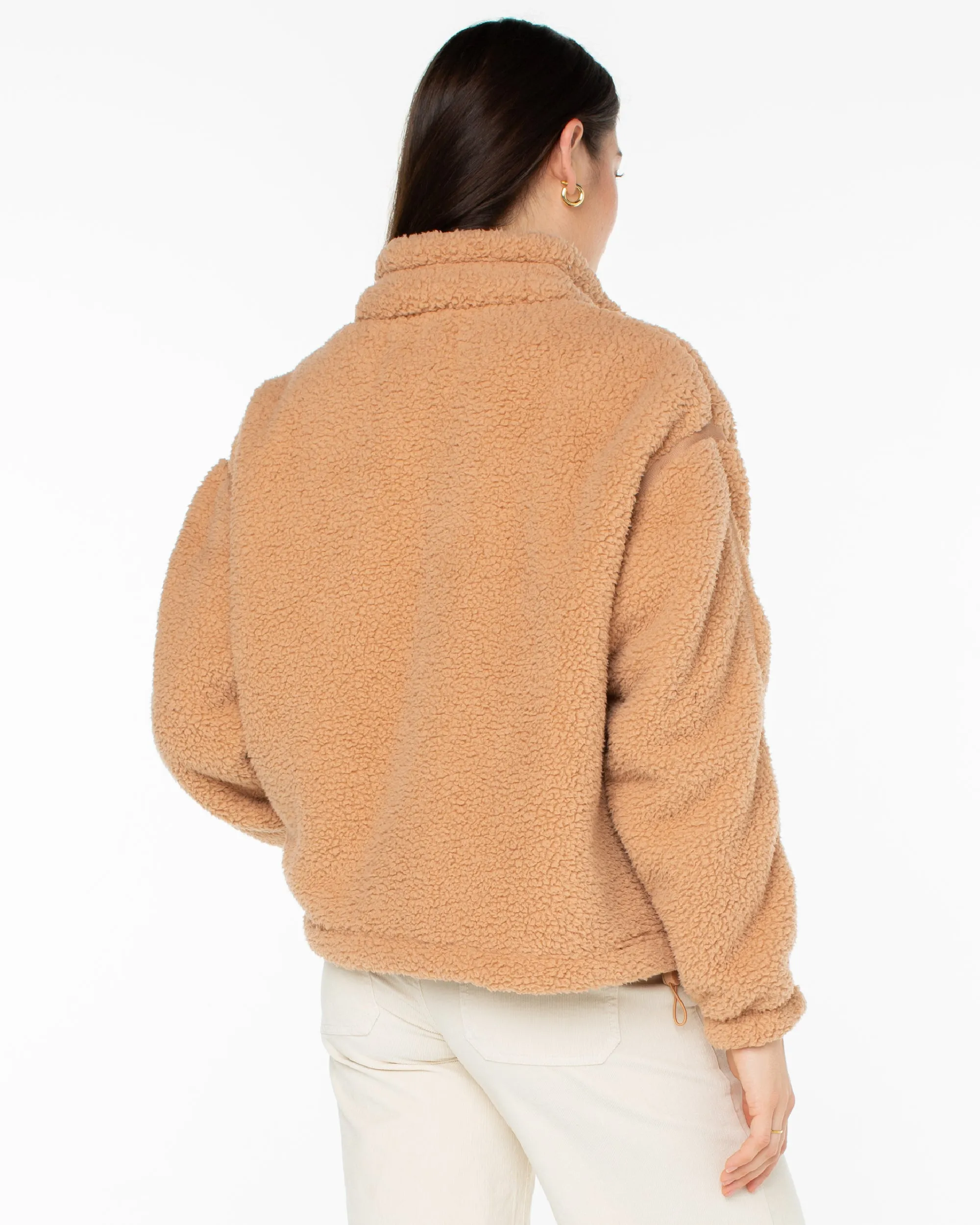 Wurlie Zip Up Fleece Jacket - Camel