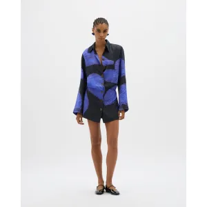 Yin Nights Palms Shirt Dress