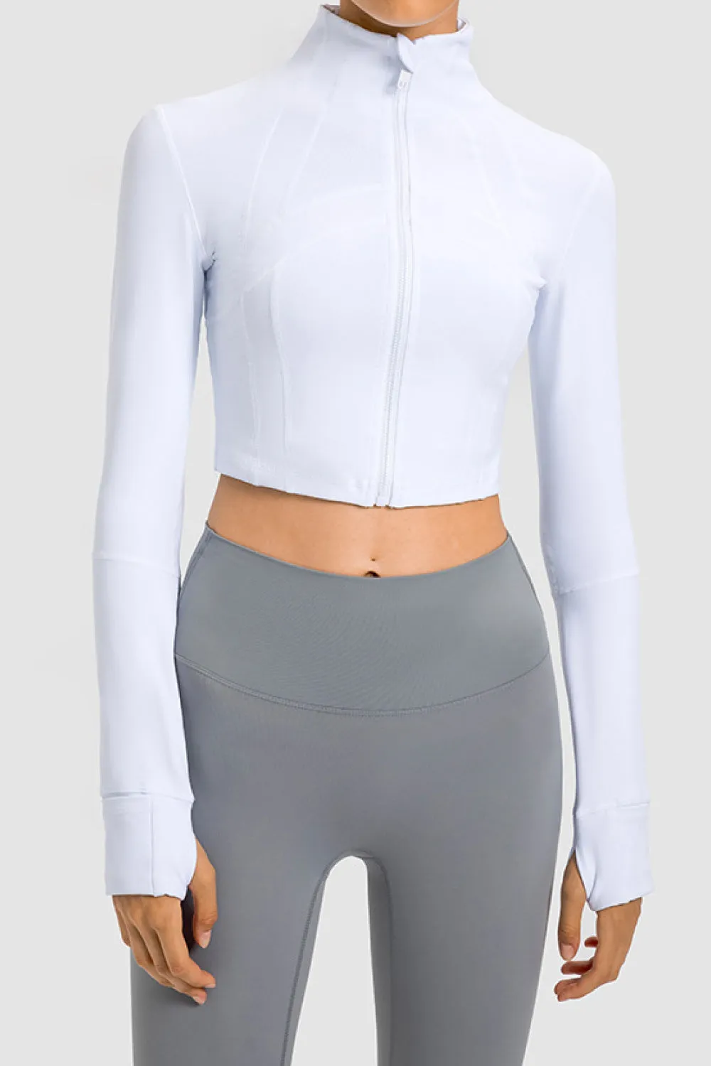 ZIP UP CROPPED SPORTS JACKET